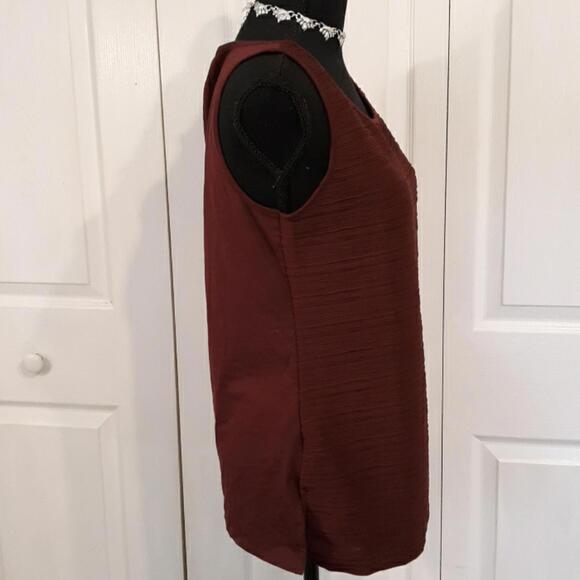 NWT Ann Taylor Dark Burgendy Red Tank Size Small - Picture 6 of 9
